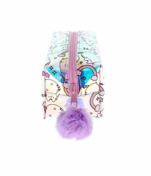 PUSHEEN THE CAT  PUSHEEN TIE DYE PVC PENCIL CASE WITH POM POM - Image 3