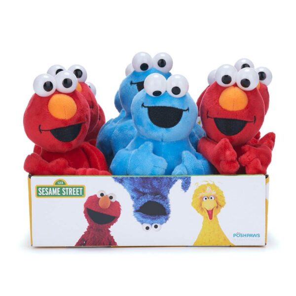 Sesame Street: Elmo and Cookie Monster Beanies Plush Toy - 16cm-18 cm (Sitting) - Image 3