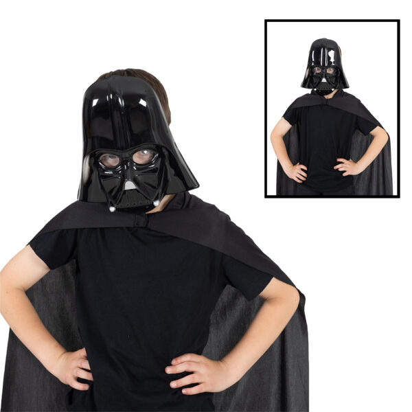 Star Wars Darth Vader 97 Cm Long Cape & Moulded Mask Halloween Costume - Child - Image 2