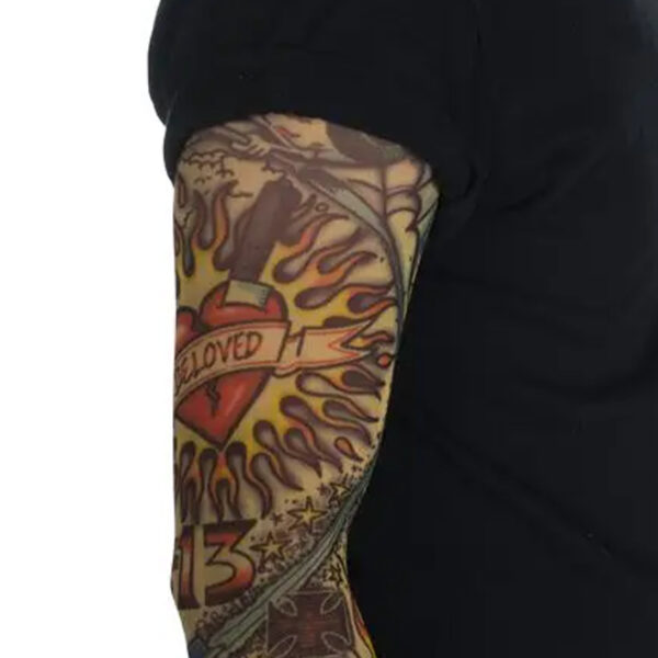 Tattoo Sleeve Men's Single Chopper Style Costume Accessory, Single Arm - Image 4