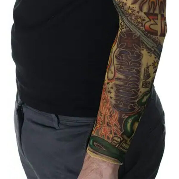 Tattoo Sleeve Men's Single Chopper Style Costume Accessory, Single Arm - Image 3