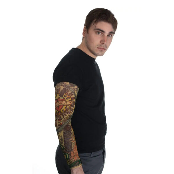 Tattoo Sleeve Men's Single Chopper Style Costume Accessory, Single Arm