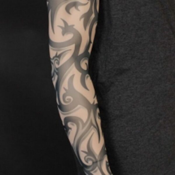 Tattoo Sleeve Men's Single Tribal Style Costume Accessory, Single Arm