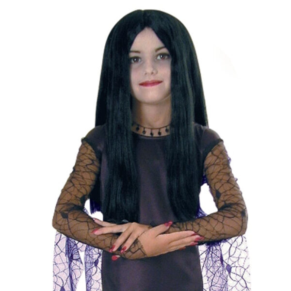 The Adams Family: Morticia Addams Wig Halloween Girl's Costume Accessory - Black - Image 2