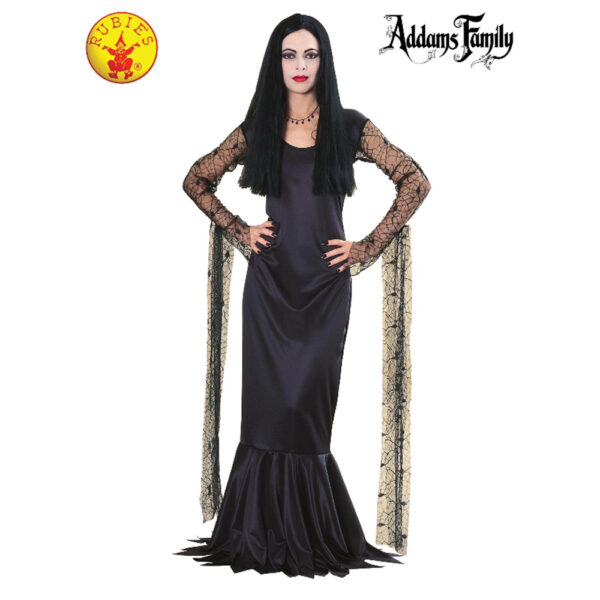 The Addams Family: Morticia Addams Women's Halloween Costume - Size M - Image 2