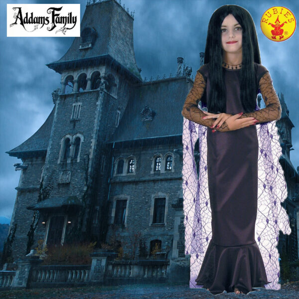 The Addams Family: Morticia Girl's Halloween Costume, 8-10yrs (L)