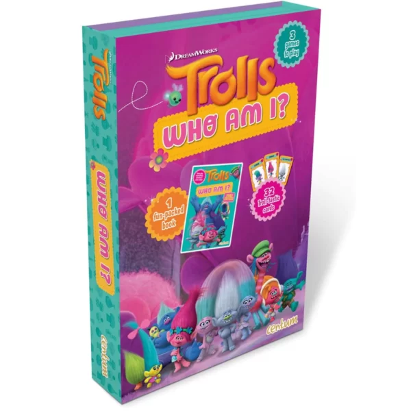 Dreamworks: Trolls - Who Am I? Kids Book with Tabletop Fun Card Games