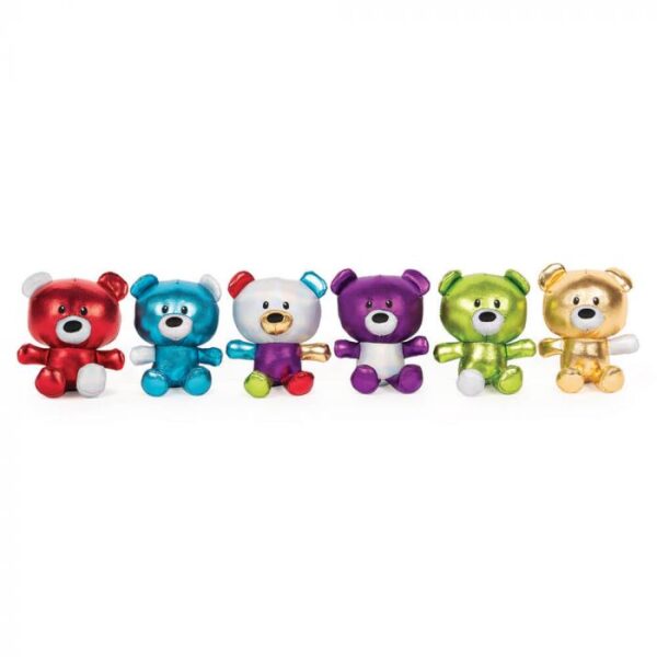 BEAR: TINY TEDDIES METALLIC SOFT TOYS BABIES INFANTS 6 COLOURS