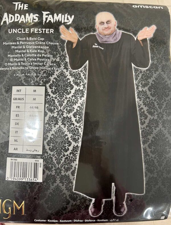 Mens Uncle Fester Nevermore Halloween The Addams Family Licensed Costume S: Std - Image 7