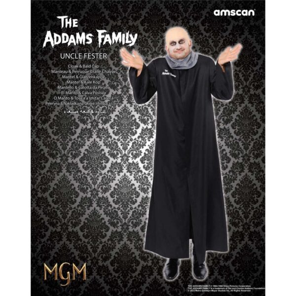 Mens Uncle Fester Nevermore Halloween The Addams Family Licensed Costume S: Std - Image 4