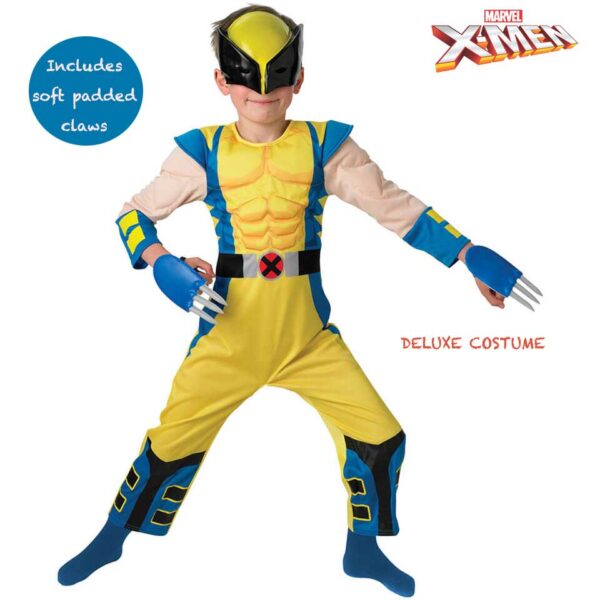 MARVEL LICENSED BOYS WOLVERINE COSTUME - L(7-8Y)