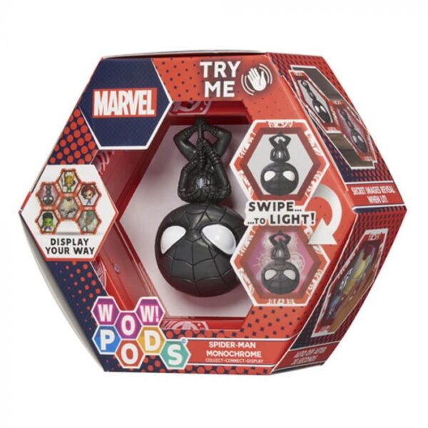 WOW! POD: MARVEL SPIDER-MAN MONOCHROME KIDS LIGHT-UP ACTIVITY TOY LICENSED - Image 5