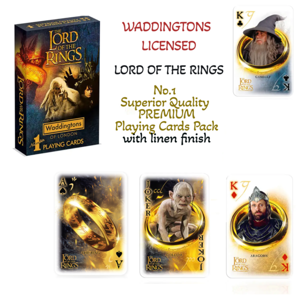 Waddingtons # 1 Premium Licensed Playing Cards - Lord of the Rings