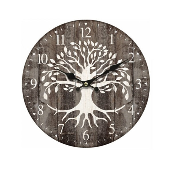 Wall Clock Wooden, Tree of Life, Home Gift - 34cm - Image 3