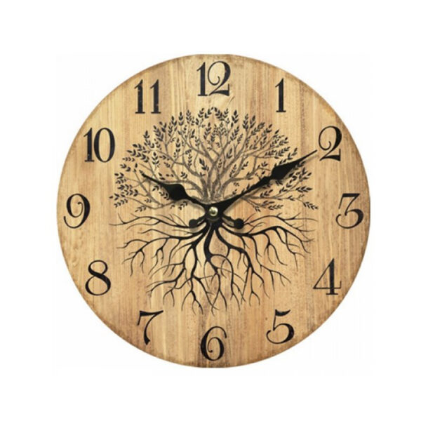 Wall Clock Wooden, Tree of Life, Home Gift - 34cm - Image 4