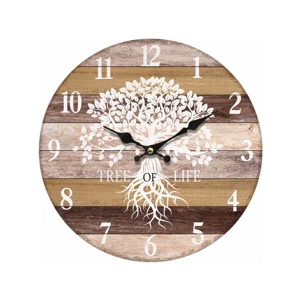 Wall Clock Wooden, Tree of Life, Home Gift - 34cm - Image 5