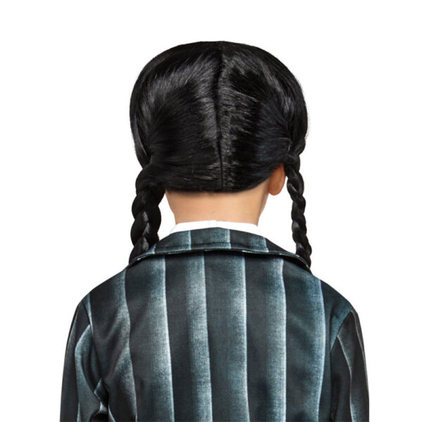 Wednesday Addams Girls Wig Halloween Costume Accessory (Netfllix) - Image 2