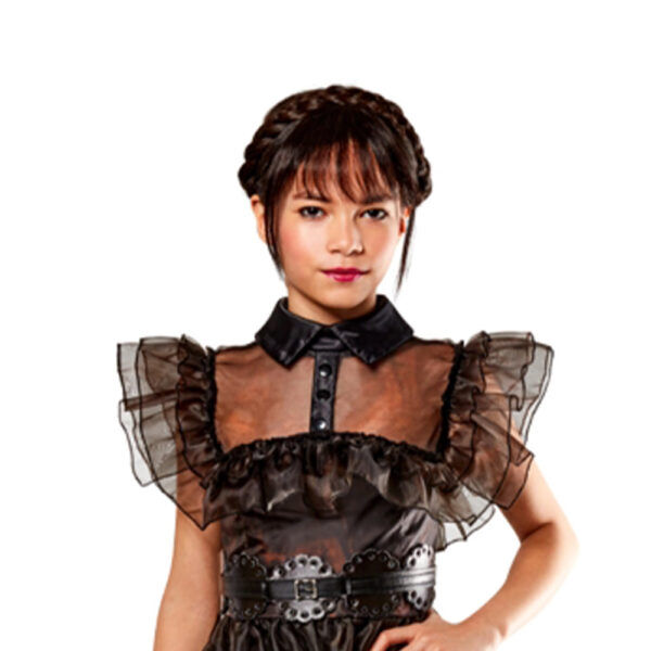 Wednesday: Rave'n Deluxe Girl's Halloween Dance Costume (Netflix), 9-10yrs (L) - Image 3