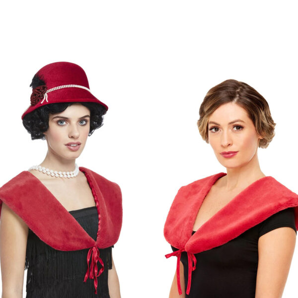 Women’s 1920s Deluxe Instant Costume Accessories Kit, Berry Red - Image 3