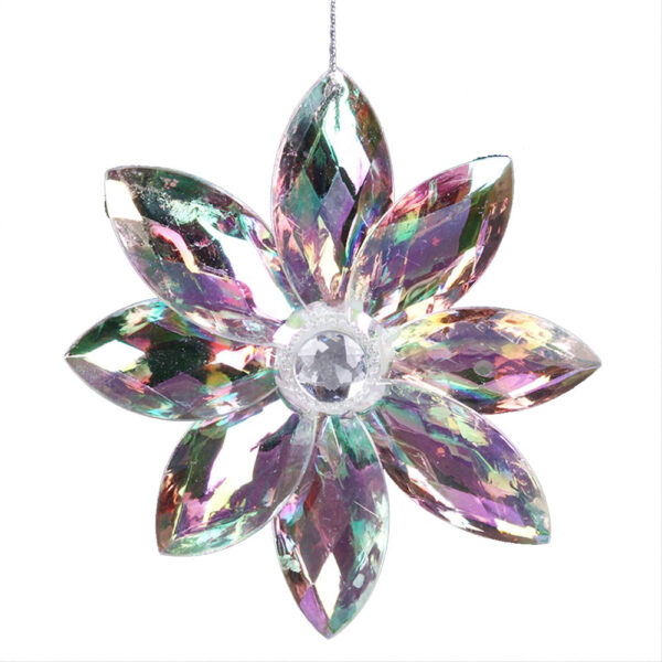 Iridescent North Pole Star Christmas Tree Decorative Hanging Ornament 12 cm - Image 2