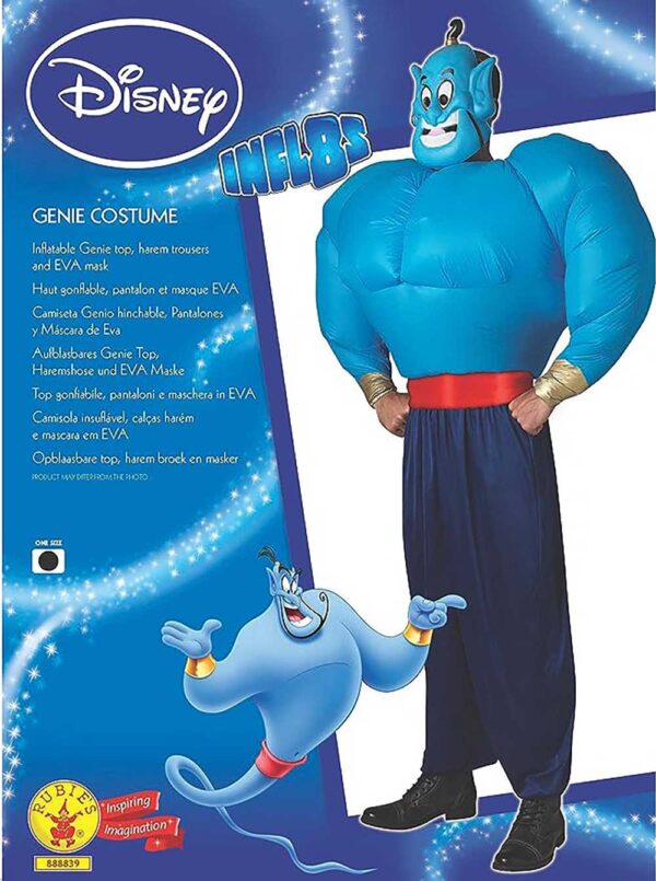 Genie Inflatable Costume for Adults - Licensed Disney Aladdin - Image 2