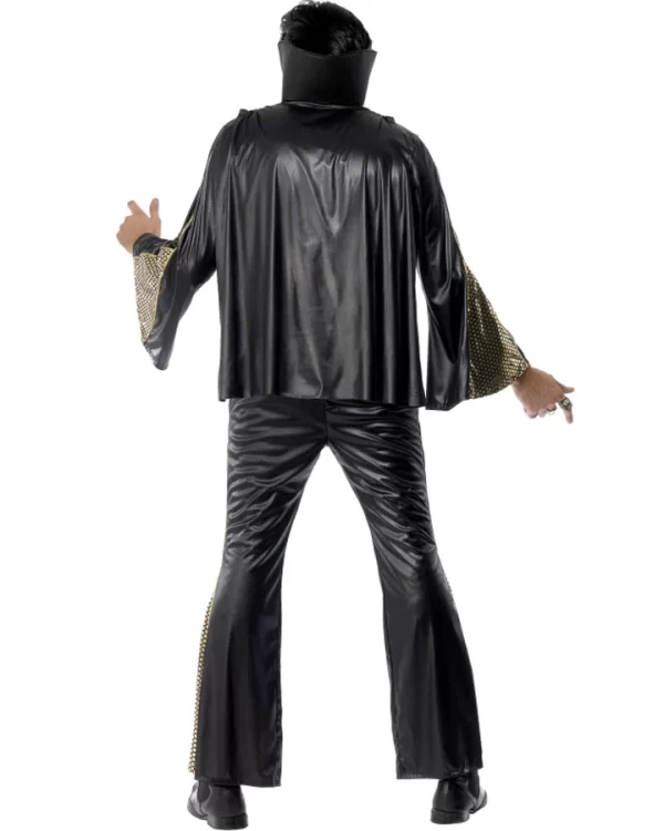 Black butterfly Elvis Mens Stage Costume Celebrity The King of Rocknroll Fancy Dress - Image 2