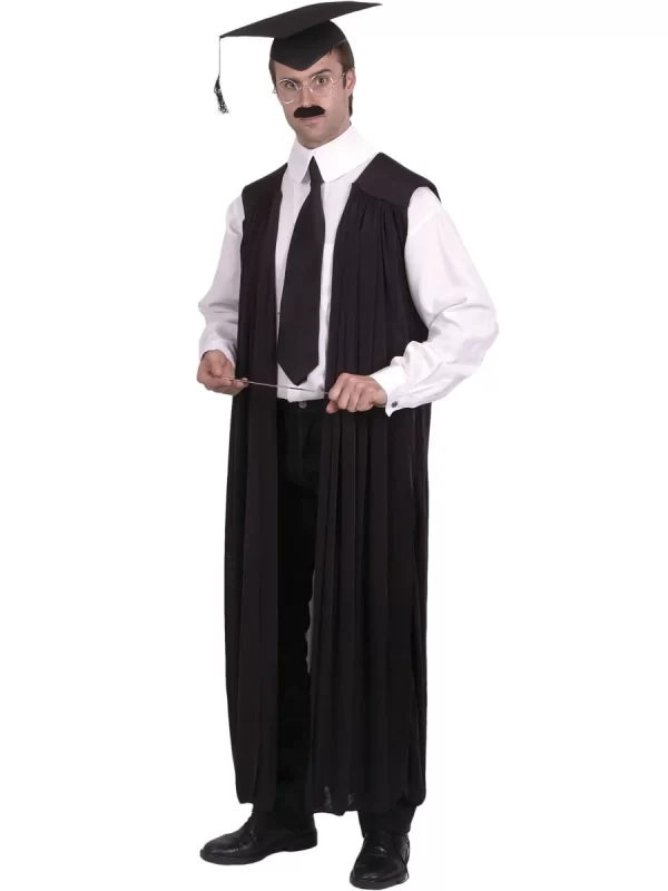 Black Teachers Gown Adult Graduation / Judge Robe One Size Men