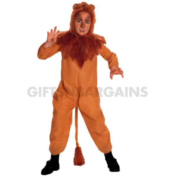 THE WIZARD OF OZ COWARDLY LION DELUXE COSTUME, CHILD S: Small (3-4y) / Medium (5-7y) - Image 2