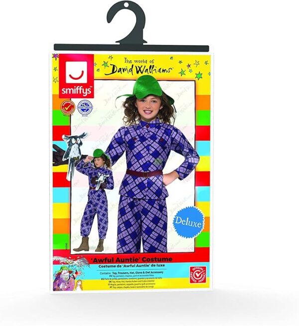 Smiffys Officially Licensed David Walliams Deluxe Awful Auntie Costume Book Fancy Dress - Image 3