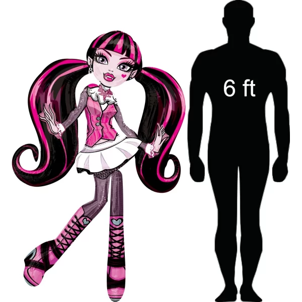 Monster High Airwalkers Draculaura Balloon 6 ft Halloween / Birthday Party Supplies - Image 2