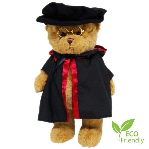 Graduation Bear Plush Toy Gift with Doctorate Phd Gown & Hat, Handmade 35cm