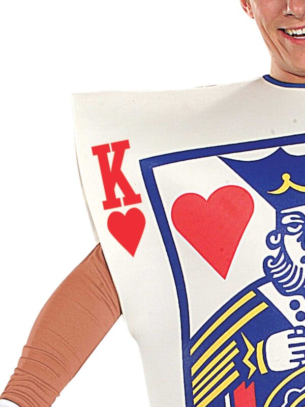 King Of Hearts Costume Poker Card Fancy Dress Adult Alice Wonderland Book Week - Image 3