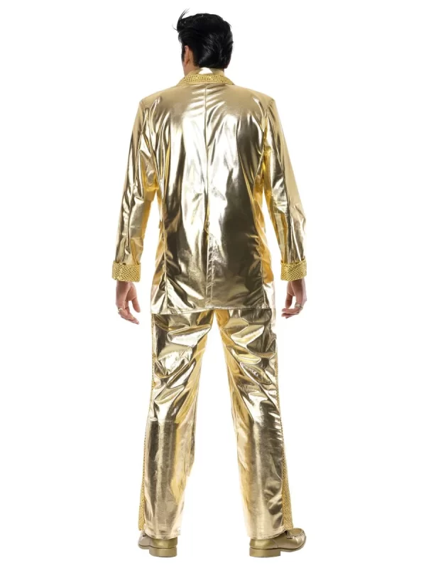 ELVIS PRESLEY LICENSED ICONIC GOLD ROCK'N'ROLL SUIT STAGE COSTUME - SHIRT, JACKET, TROUSERS - Image 5