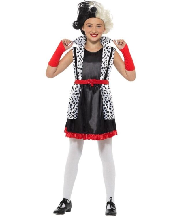 101 Dalmatians Style Evil Little Madame Girls Costume 7-9y Book Week Fancy Dress - Image 6