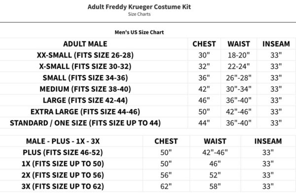 Freddy Kreuger Costume Kit (3 pcs) Halloween Nightmare on Elm Street, Adult - Image 6