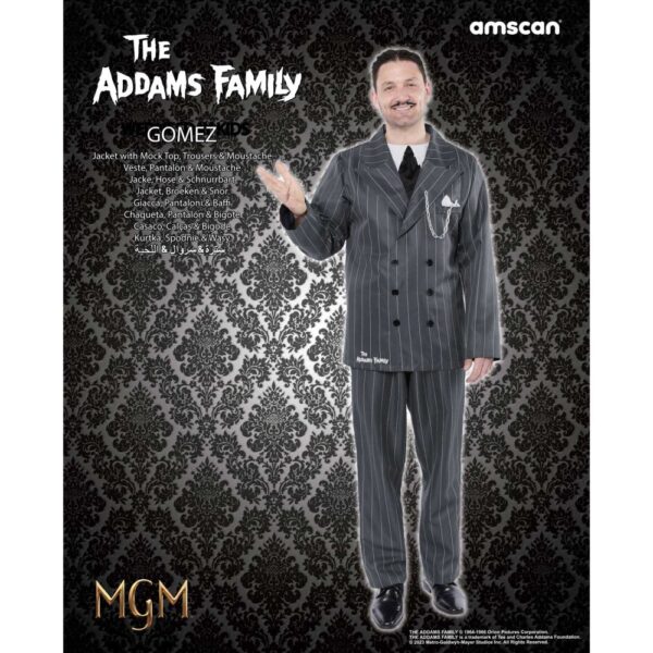 Mens Gomez Nevermore Halloween The Addams Family Licensed Costume S: Std (Medium) - Image 3