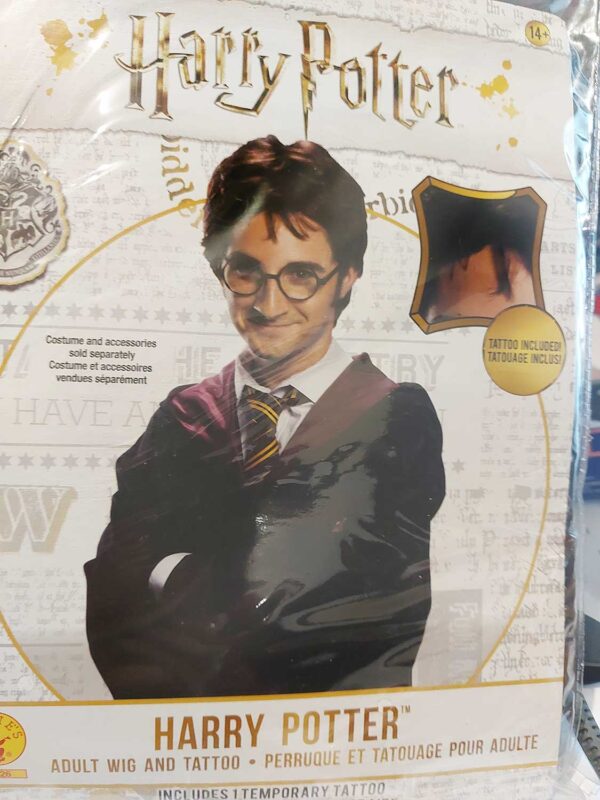 Harry Potter Costume Accessory Kit Wig & Tattoo, Ages : 14 and above - Image 3