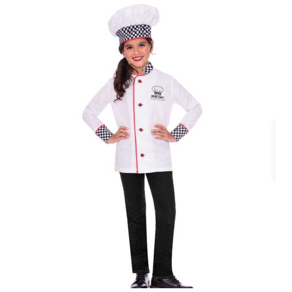 Master Chef / Head Cook Costume Boys or Girls 4-6 Years Careers Fancy Dress