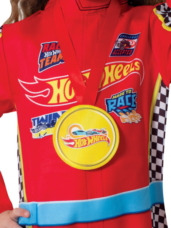 HOT WHEELS BOYS RED RACING SUIT COSTUME 3-5Y KIDS - Image 4