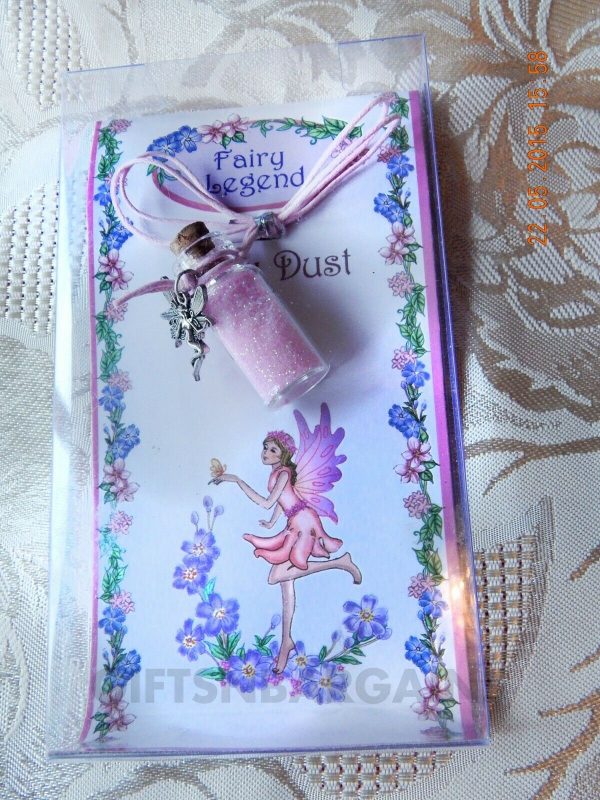 3 x FAIRY PIXIE DUST NECKLACE BOTTLES CHARMS GIRLS PARTY FAVOURS GIFT TINKERBELL - Image 4