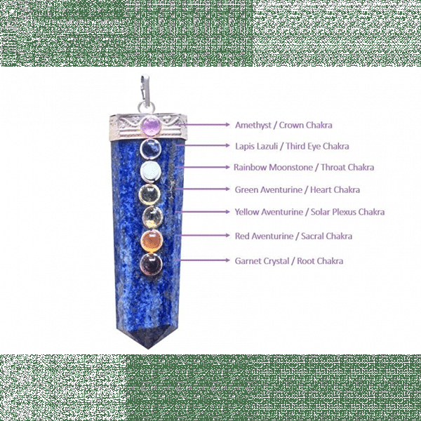 7 Chakra Lapis Lazuli Silver 22" Necklace Pendant Gemstone Healing Women Gift - Image 4