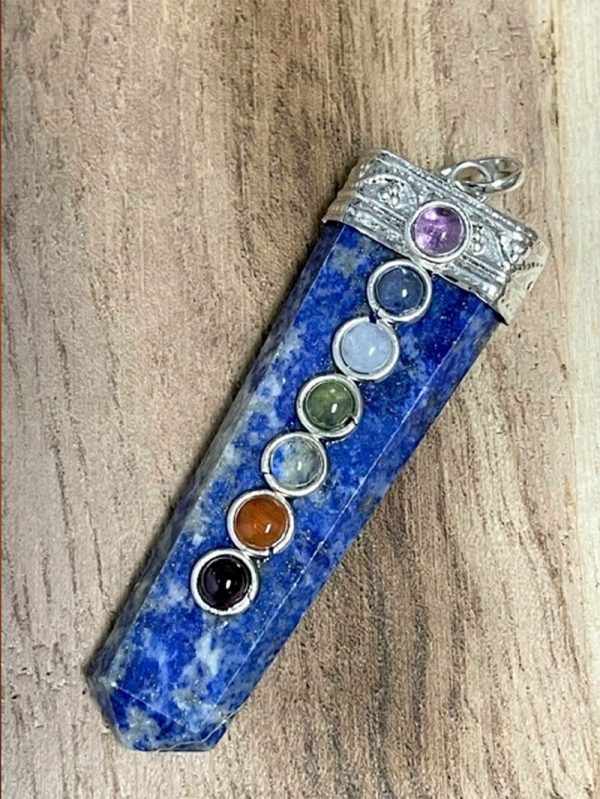 7 Chakra Lapis Lazuli Silver 22" Necklace Pendant Gemstone Healing Women Gift - Image 6