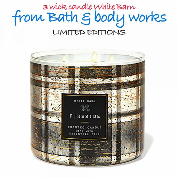 Bath & Body Works Fireside 3 Wick Candle Men Home Fragrance Fathers Day #039;s Gift