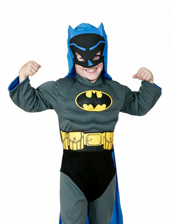 Batman 2 Superman Reversible Costume Boys Halloween Superhero Child 4-6Y DC Lic - Image 4