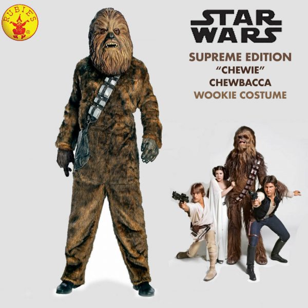 CHEWBACCA PREMIUM ADULT STAR WARS COSTUME MENS WOOKIE HALLOWEEN FANCY DRESS XL