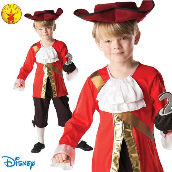 Captain Hook Boys Costume Book Week Child Pirate Disney Peter Pan Fancy Dress 3+