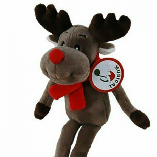 Christmas RUDOLPH Reindeer Musical JingleBells Plush Toy Child Gift 22cm Kid - Image 3