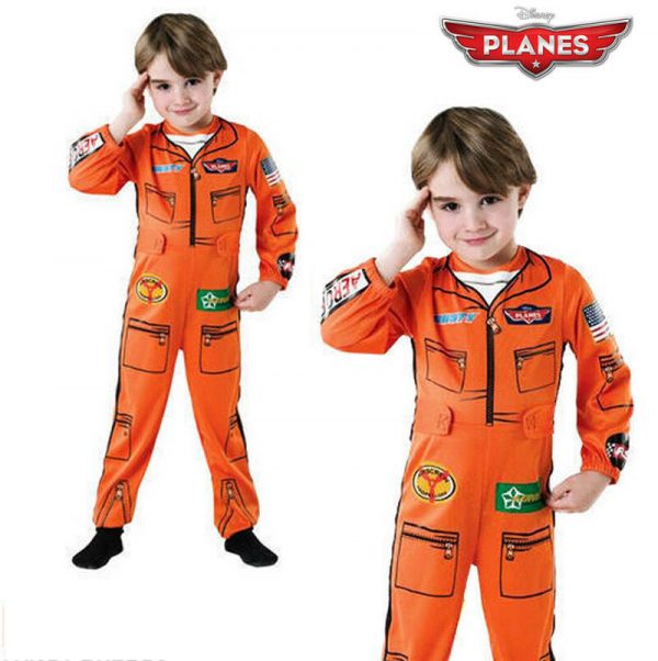 DISNEY PLANES DUSTY BOYS COSTUME PILOT FLIGHT SUIT UNIFORM BOYS CHILD S: SMALL - Image 3