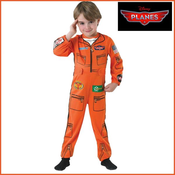 DISNEY PLANES DUSTY BOYS COSTUME PILOT FLIGHT SUIT UNIFORM BOYS CHILD S: SMALL