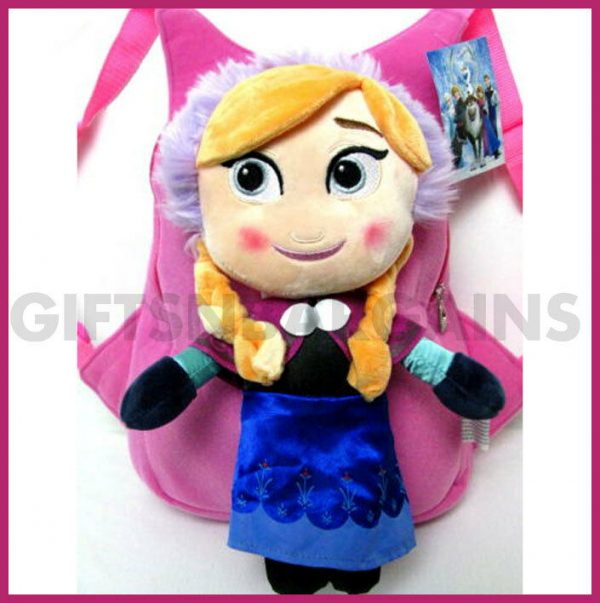 Disney Frozen Plush Doll Elsa Anna Backpack Kids Toddlers Kinder Bag Xmas Gift - Image 4